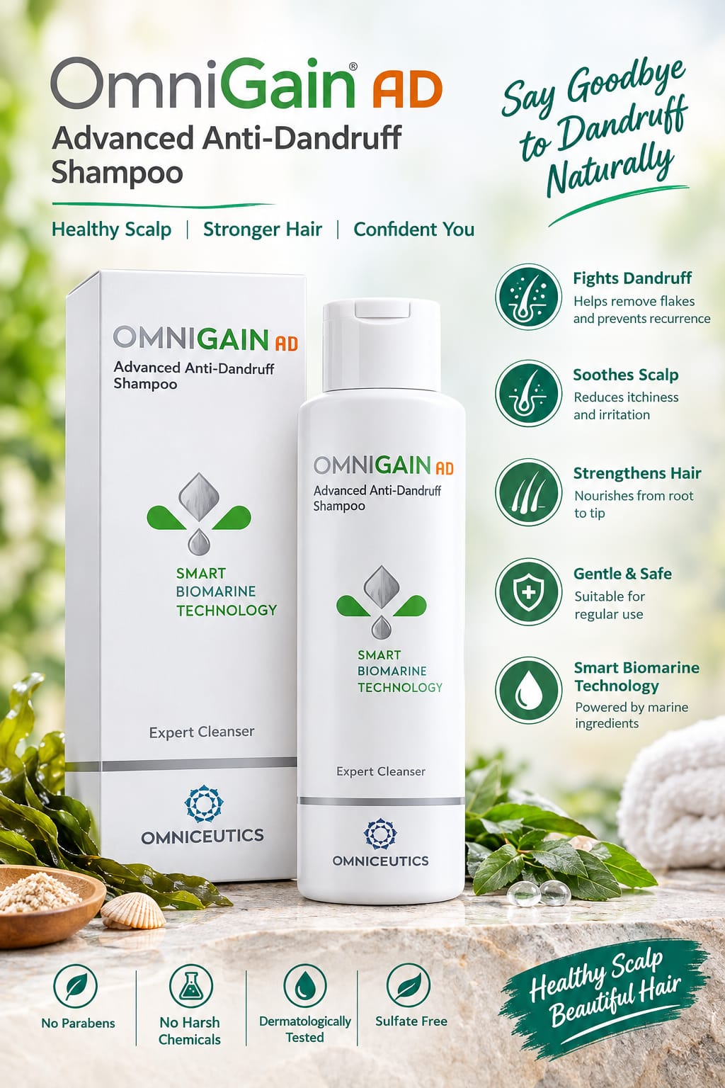 Omnigain AD Advanced Anti-Dandruff Shampoo